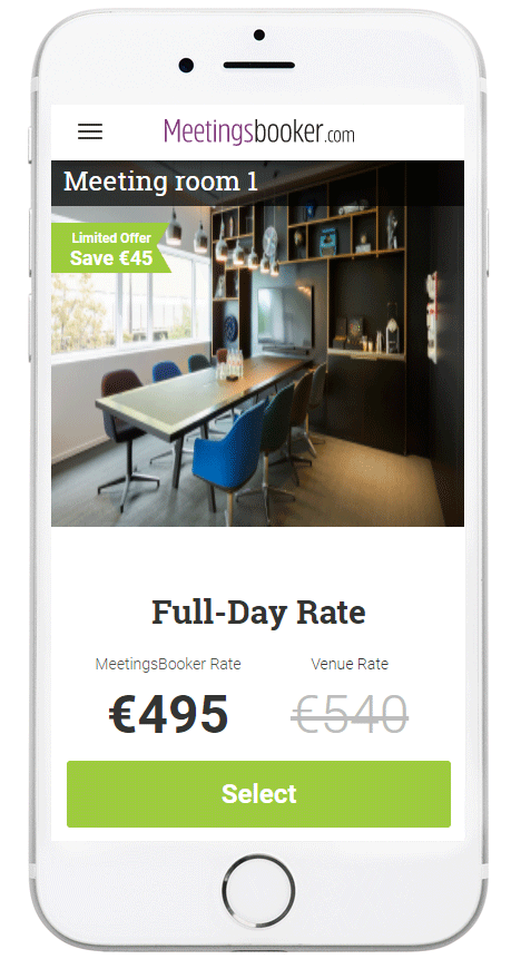 Great savings when you book meeting rooms online